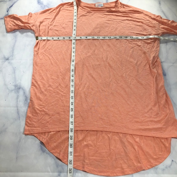 Lularoe Solid Peach Irma Short Sleeve Tunic - Picture 6 of 8